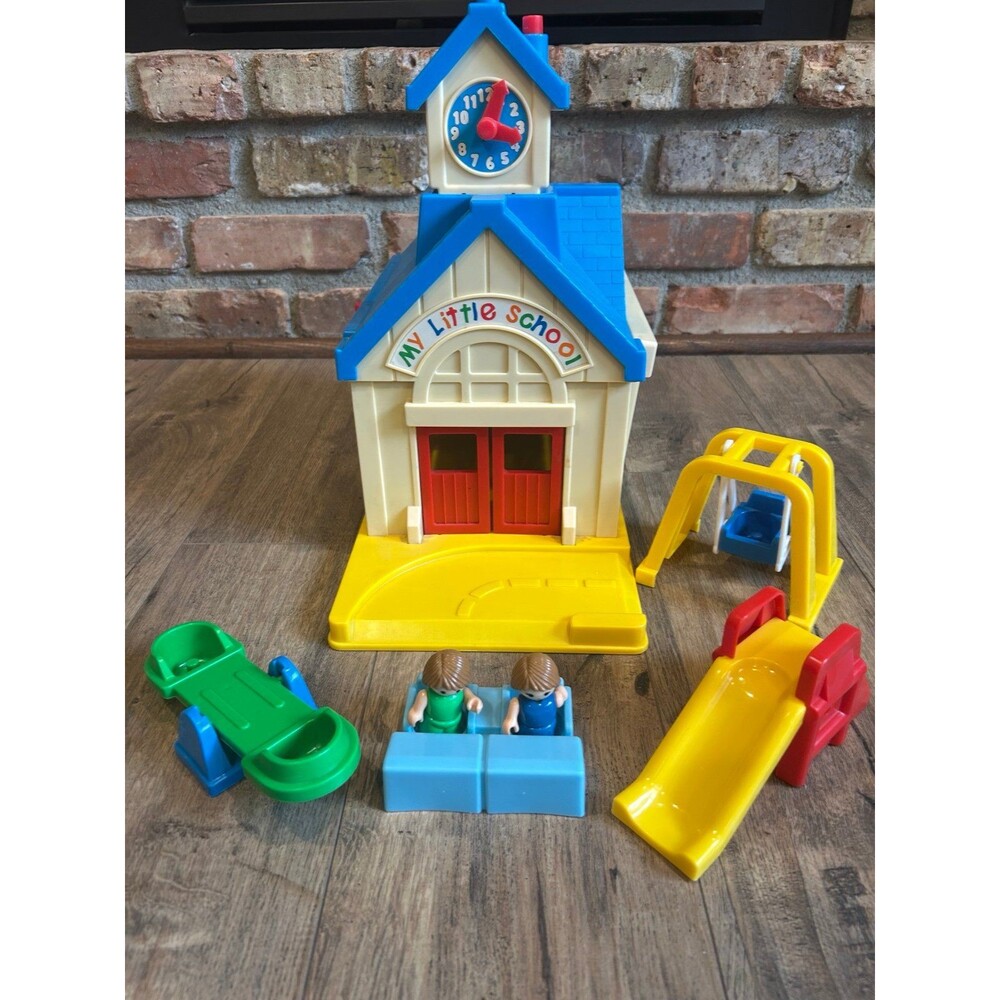 Vintage Spectra School House Swing Slide Teeter Totter Desk 2 Students